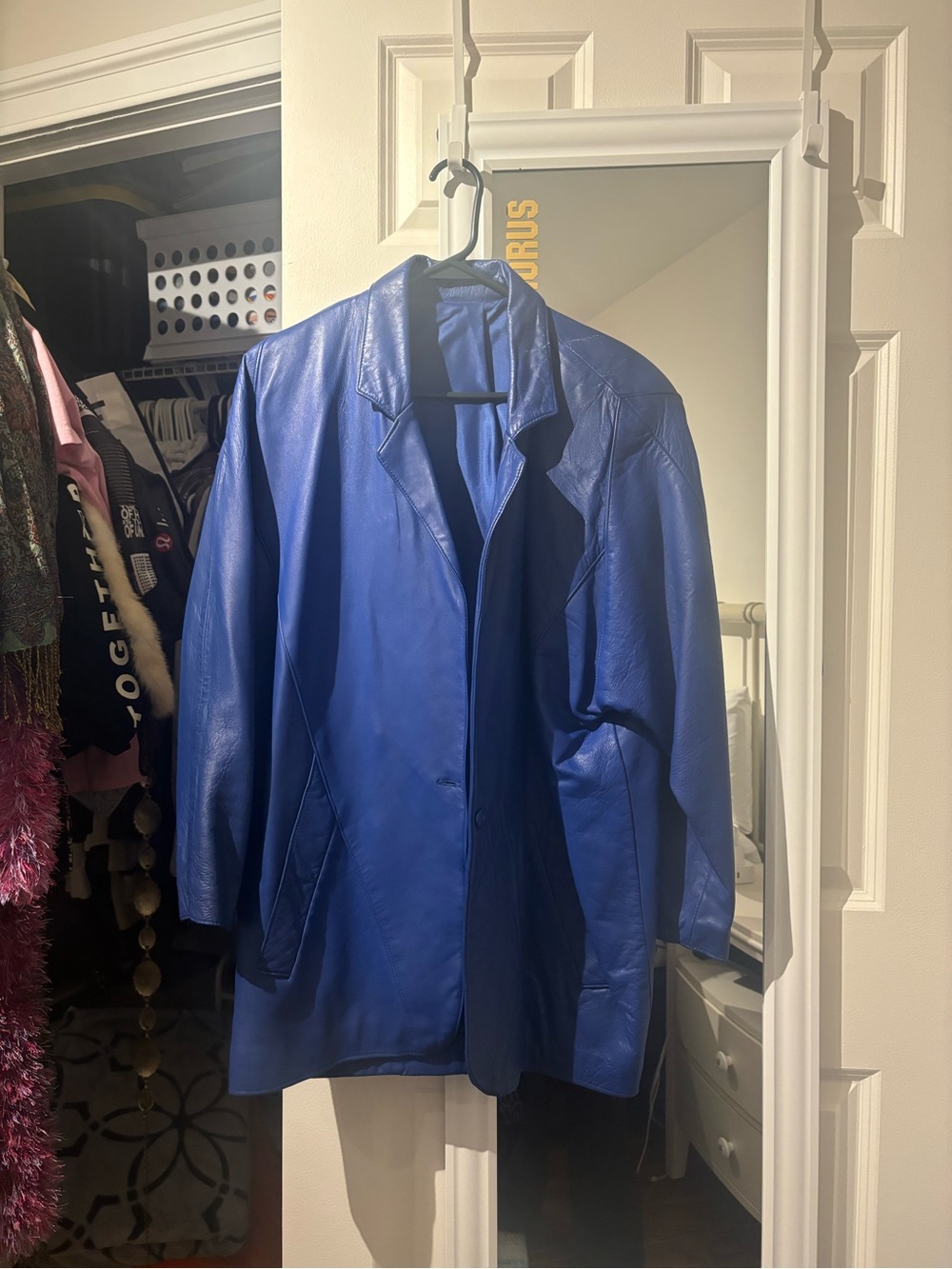 Vintage Royal Blue Leather jacket